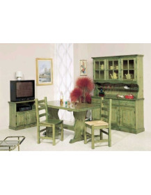 CRISTALLIERA 3 ANTE 3 CASSETTI,TAVOLO FRATINO,PORTA TV IN LEGNO PINO