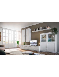 SOGGIORNO A PARETE CON 4 CESTONI LACCATO