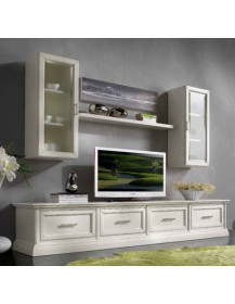 SOGGIORNO 4 CASSETTI CON VETRINE LACCATO