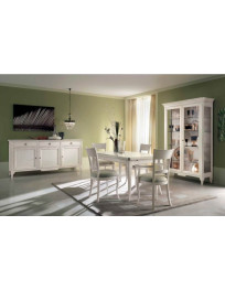 SOGGIORNO  IN LEGNO LACCATO BIANCO