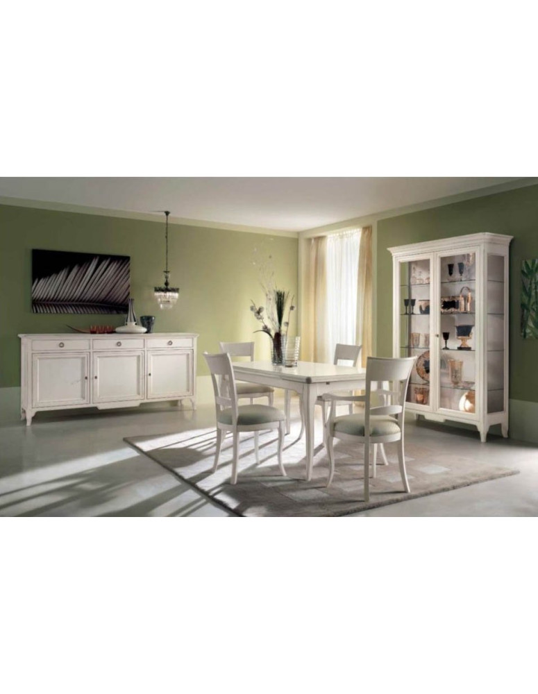 SOGGIORNO  IN LEGNO LACCATO BIANCO