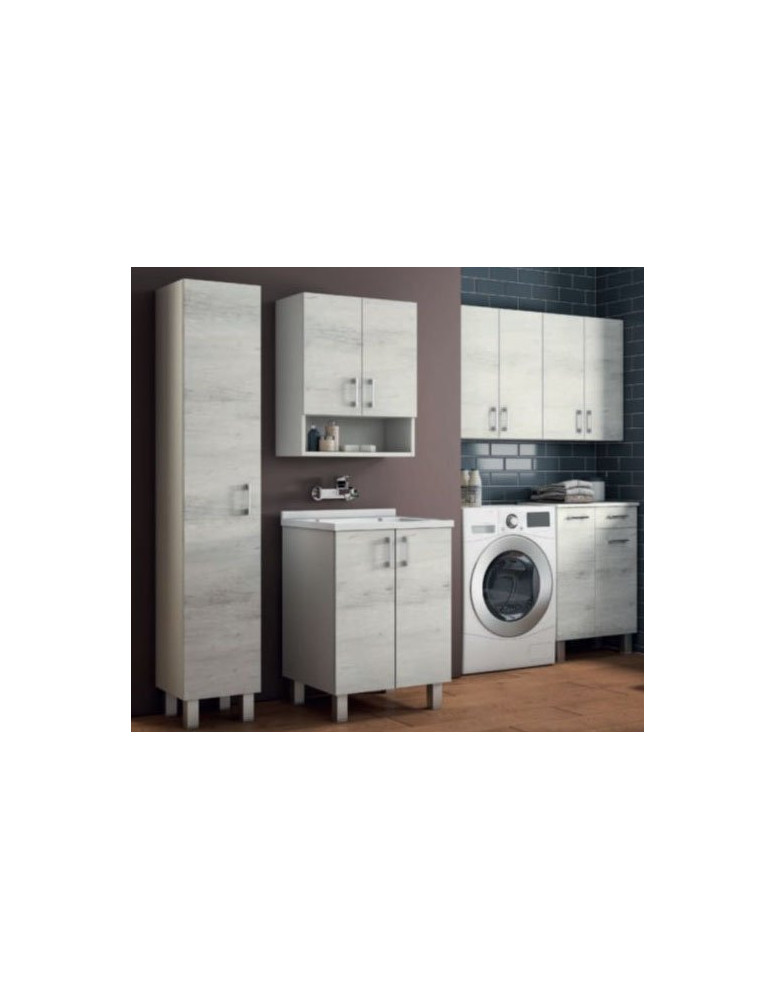 LAVATOIO DA 60 CM COLONNA SINGOLA  N 2 PENSILI DOPPI DA 81 CM  BASE DOPPIA