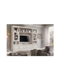 SOGGIORNO LACCATO CON VETRINE LATERALI