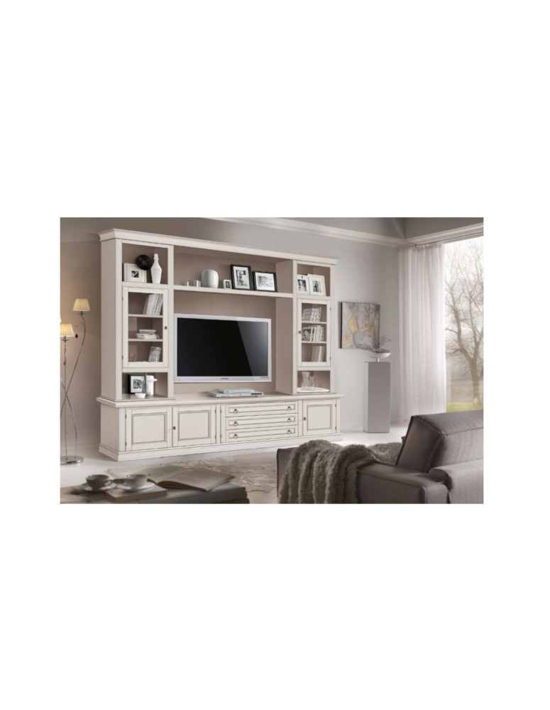 SOGGIORNO LACCATO CON VETRINE LATERALI