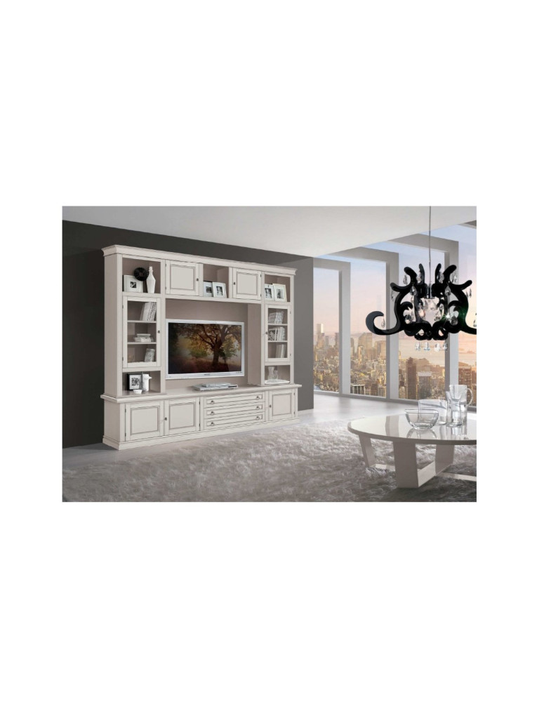 SOGGIORNO LACCATO 3 CASSETTI CENTRALI