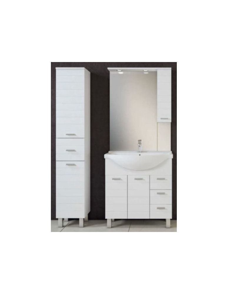 BASE 85 CM LAVABO NEW CONSOLE SPECCHIERA CON PENSILE DA 81