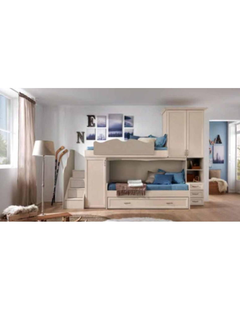 CAMERETTA CON SOPPALCO CON TRE LETTINI