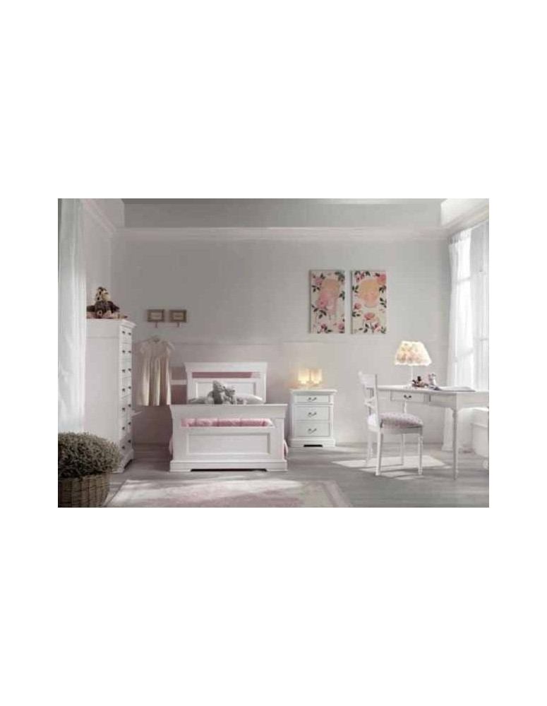 CAMERA SINGOLA PER RAGAZZI LACCATA CON ARMADIO DUE PORTE