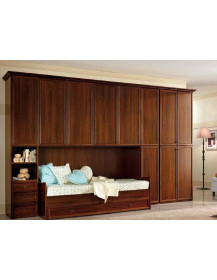 CAMERETTA CON DIVANO LETTO AD ALCOVA E ARMADIONE