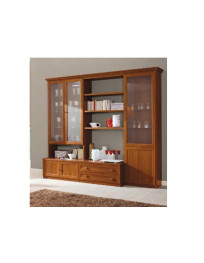 COMPOSIZIONE SOGGIORNO CON 3 PORTE A VETRINA