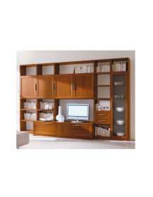 COMPOSIZIONE SOGGIORNO CON 4 PORTE 2 CASSETTI UNA VETRINA