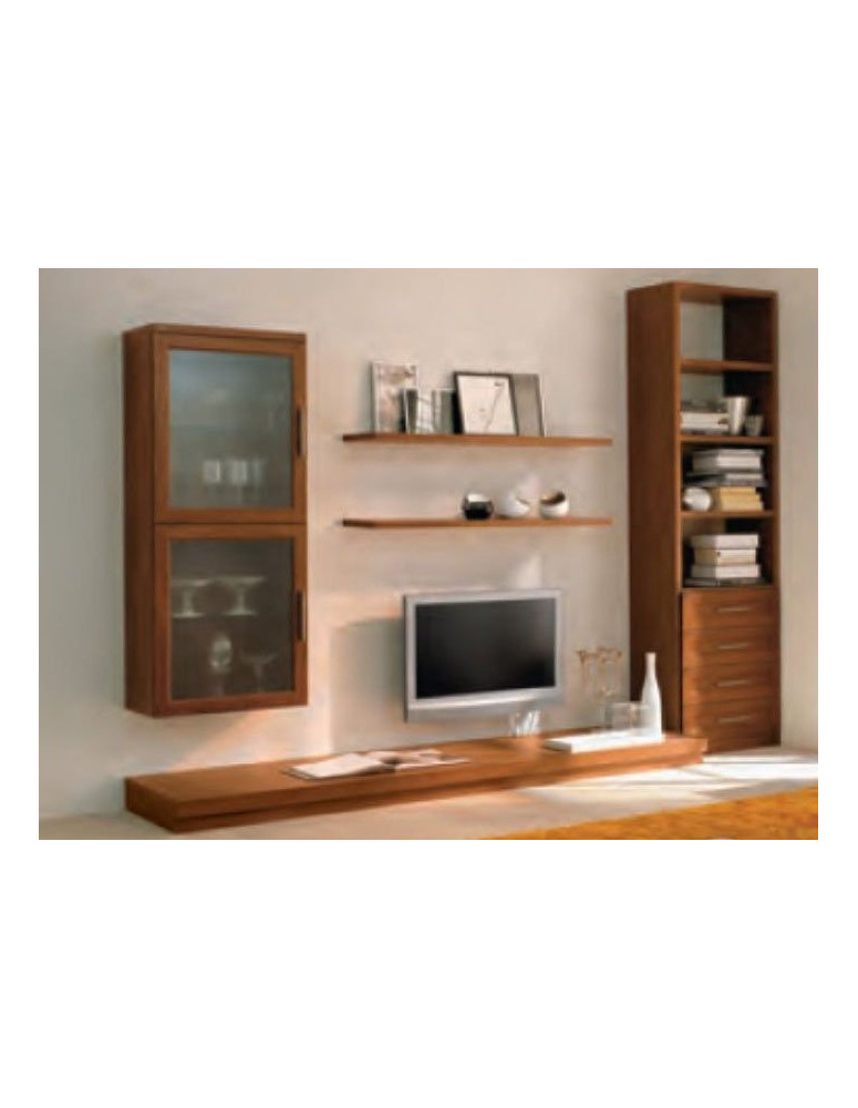 SOGGIORNO COMPONIBILE CON COLONNA LATERALE E PANCA BANCA