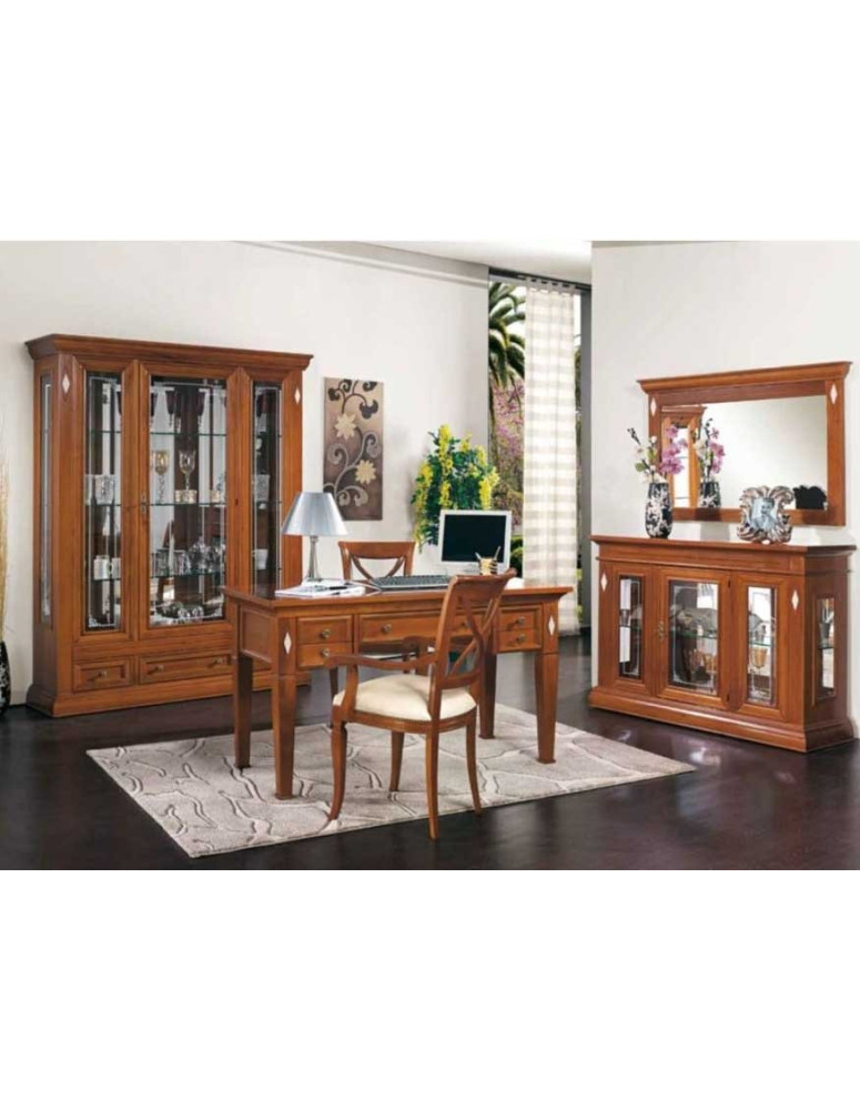 SOGGIORNO CON VETRINA E SCRITTOIO