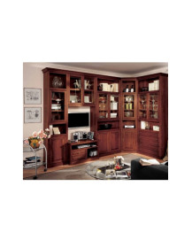 SOGGIORNO AD ANGOLO CON CORPO AVANZATO E VETRI INCISI