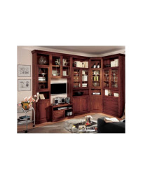 SOGGIORNO AD ANGOLO CON CORPO AVANZATO E VETRI INCISI