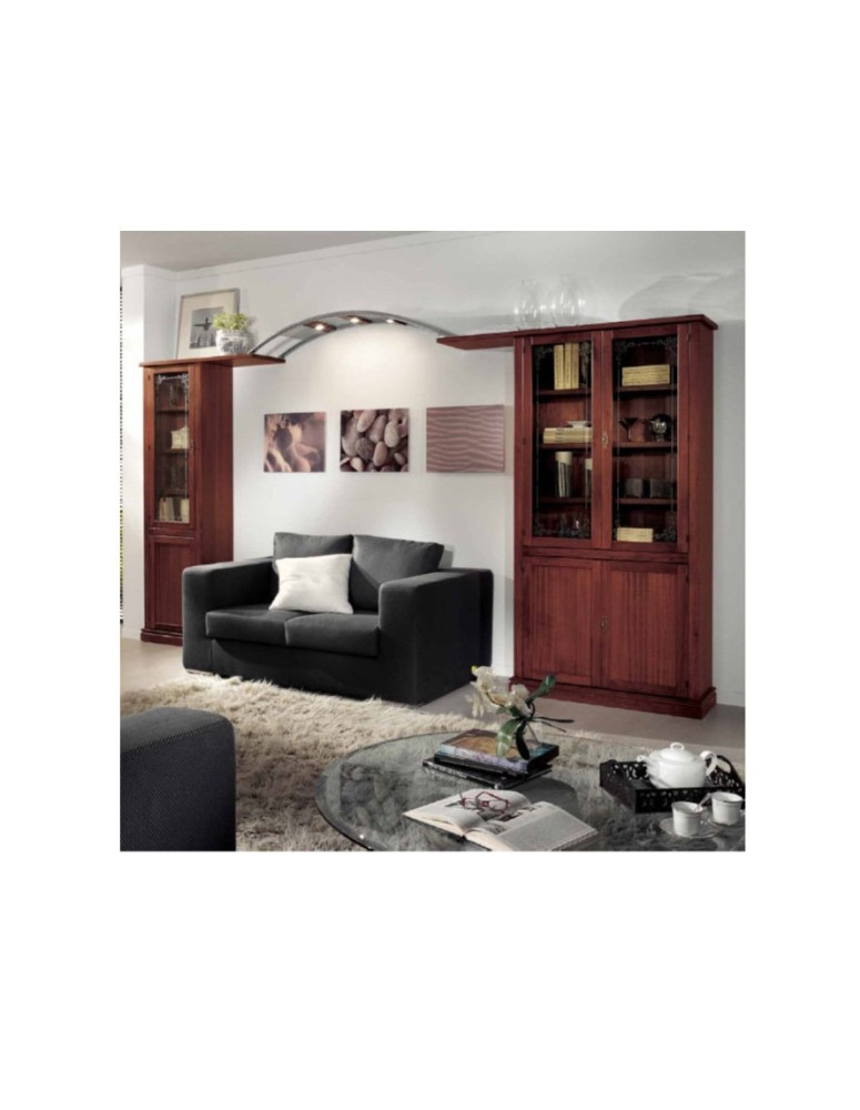 SOGGIORNO CON FARETTI E MENSOLA ROTONDA E ALCOVA PER DIVANO