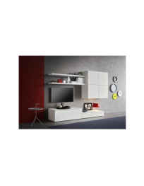 SOGGIORNO BIANCO CON  ZOCCOLO E CASSETTI