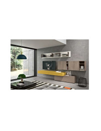 SOGGIORNO LACCATO NOCCIOLA E SENAPE