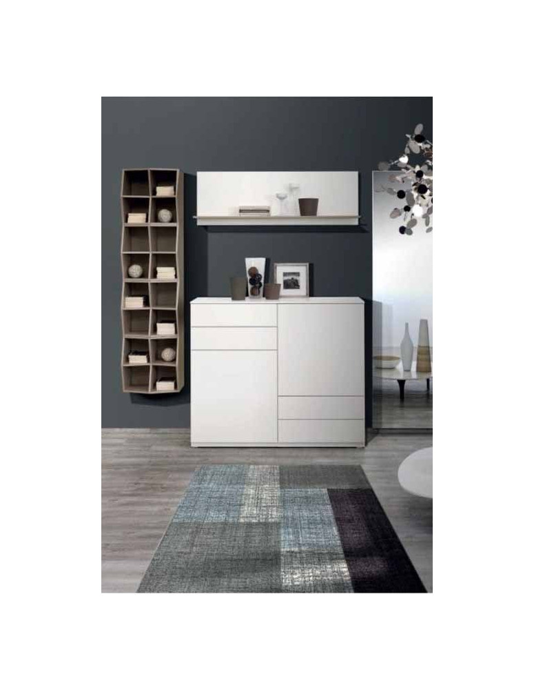 SOGGIORNO CON MADIA E LIBRERIA SOSPESA