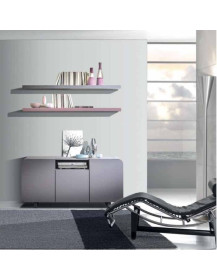 SOGGIORNO CON MADIA E MENSOLE SOSPESE