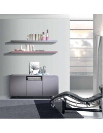 SOGGIORNO CON MADIA E MENSOLE SOSPESE