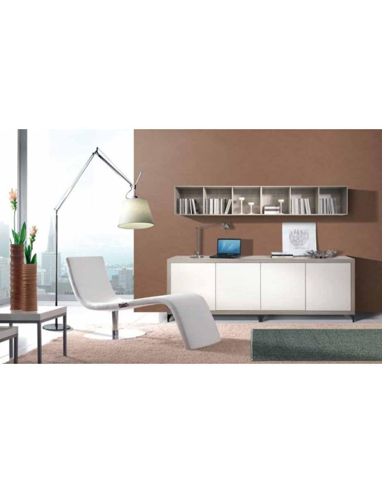 SOGGIORNO CON MADIA A TERRA E PENSILI SOSPESE