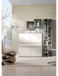 SOGGIORNO CON MADIA E LIBRERIA