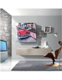 SOGGIORNO CON BASE E PENSILI SOSPESI CON ANTA SERIGRAFATA