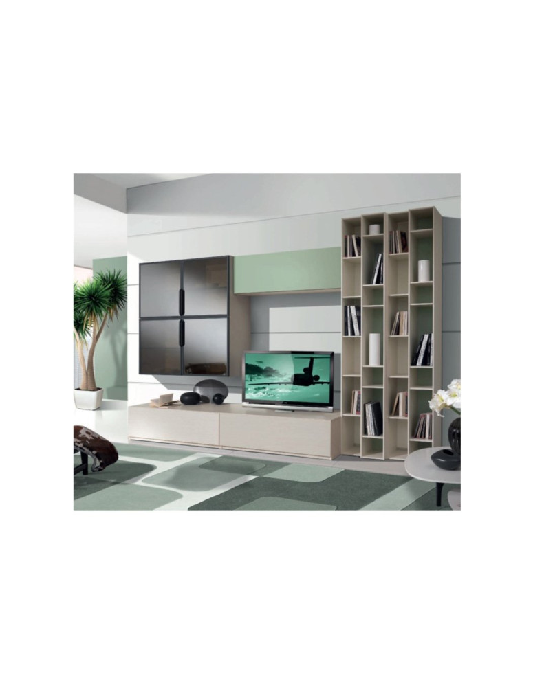 SOGGIORNO CON VETRI E LIBRERIA A VANI A GIORNO