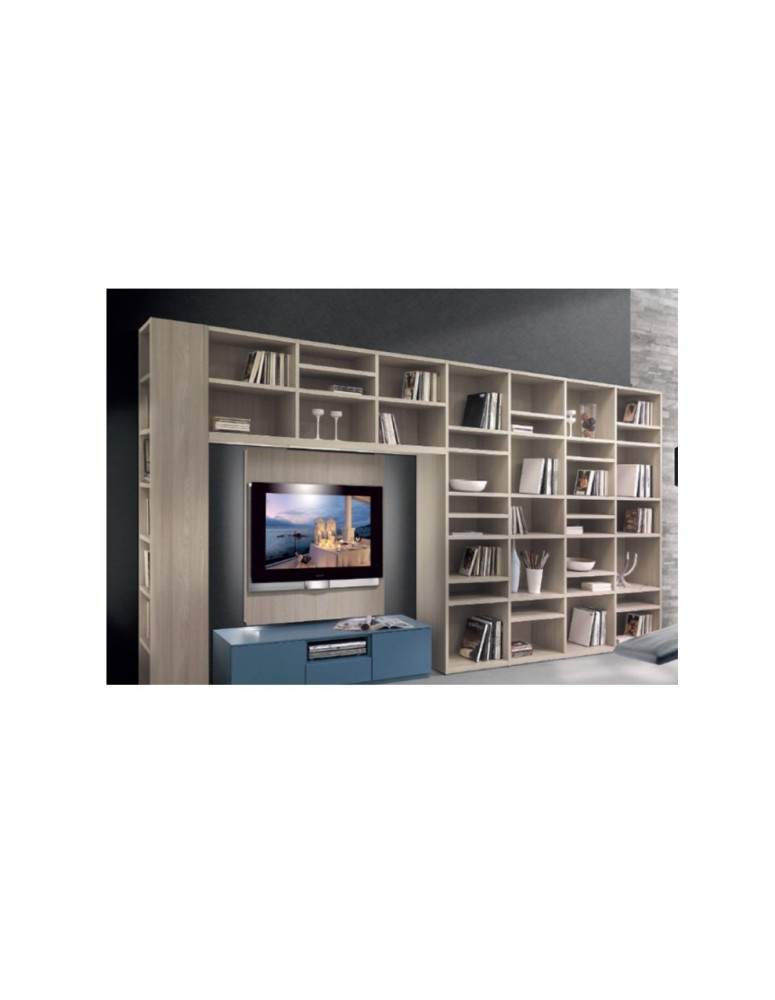 SOGGIORNO MODERNO CON VANO LATERALE PER LIBRI