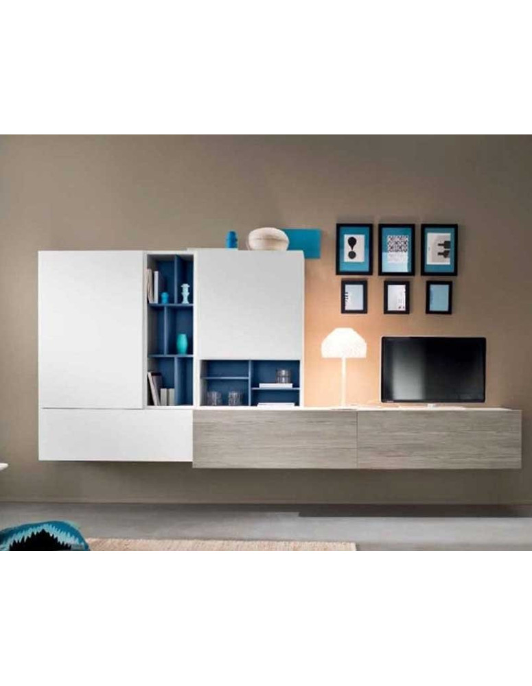 SOGGIORNO BIANCO OPACO E LARICE