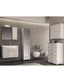 BASE 85 CM  LAVABO NEW CONSOLE SPECCHIERA DA 81 CM LAMPADA LED