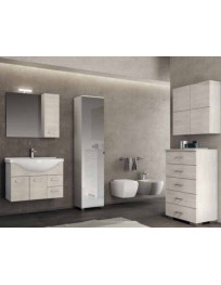 BASE 85 CM  LAVABO NEW CONSOLE SPECCHIERA DA 81 CM LAMPADA LED