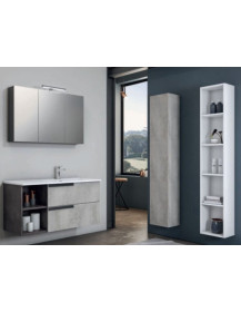 BASE 100 CM SOSPESA LAVABO PIATTO SPECCHIERA CONTENITORE