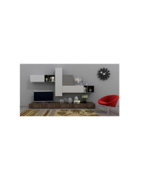 SOGGIORNO FINITURA OLMO GRIGIO E FANGO