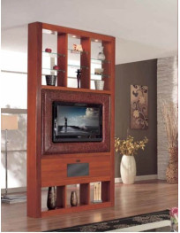 COMPOSIZIONE BIFACCIALE CON PORTA TV GIREVOLE IN CILIEGIO