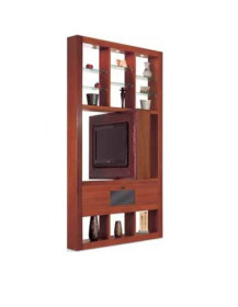 COMPOSIZIONE BIFACCIALE CON PORTA TV GIREVOLE IN CILIEGIO