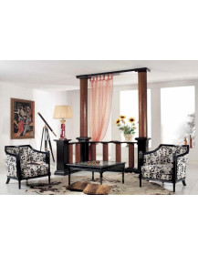 BALAUSTRA CON COLONNE RIVESTITE IN PELLE