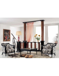 BALAUSTRA CON COLONNE RIVESTITE IN PELLE