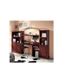 SOGGIORNO PER STUDIO CON MENSOLA ROTONDA E FARETTI