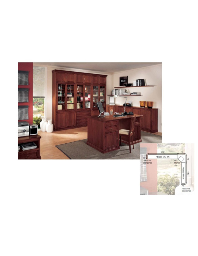 SOGGIORNO A STUDIO COMPONIBILE AD ANGOLO PIU SCRIVANIA