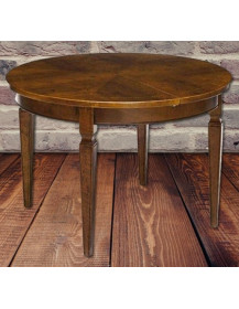 TAVOLO CLASSICO IN LEGNO NOCE ROTONDO