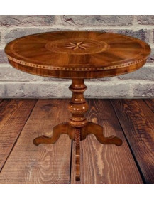 TAVOLO ROTONDO INTARSIATO