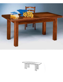 TAVOLO  RIQUADRATO  RETTANGOLARE CON GAMBE QUADRATE