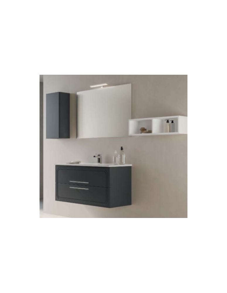 BAGNO DA CM 100 SOSPESO  LAVABO PIATTO SPECCHIERA DA 100
