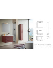 BAGNO DA CM 80 SOSPESO LAVABO PIATTO