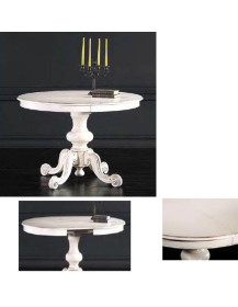 TAVOLO ROTONDO LACCATO BIANCO