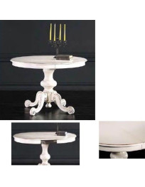 TAVOLO ROTONDO LACCATO BIANCO