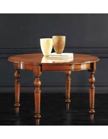 TAVOLO ROTONDO CON 4 GAMBE TORNITE NOCE