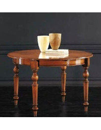 TAVOLO ROTONDO CON 4 GAMBE TORNITE NOCE